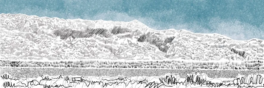 Velebit + plava boja 150×50 - ARHITEKTURA PLUS 
