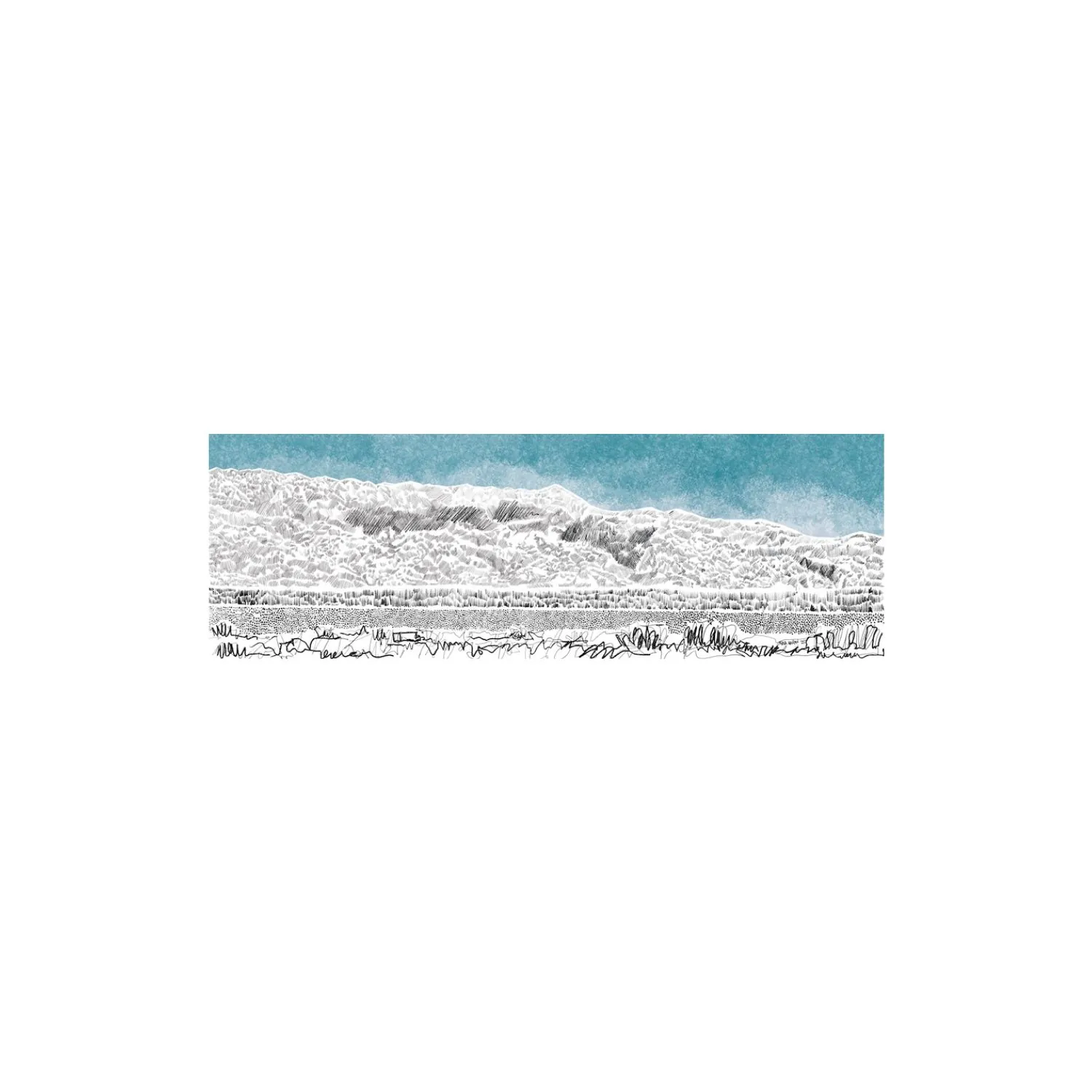 Velebit + plava boja 150×50 - ARHITEKTURA PLUS Velebit + plava boja 150x50