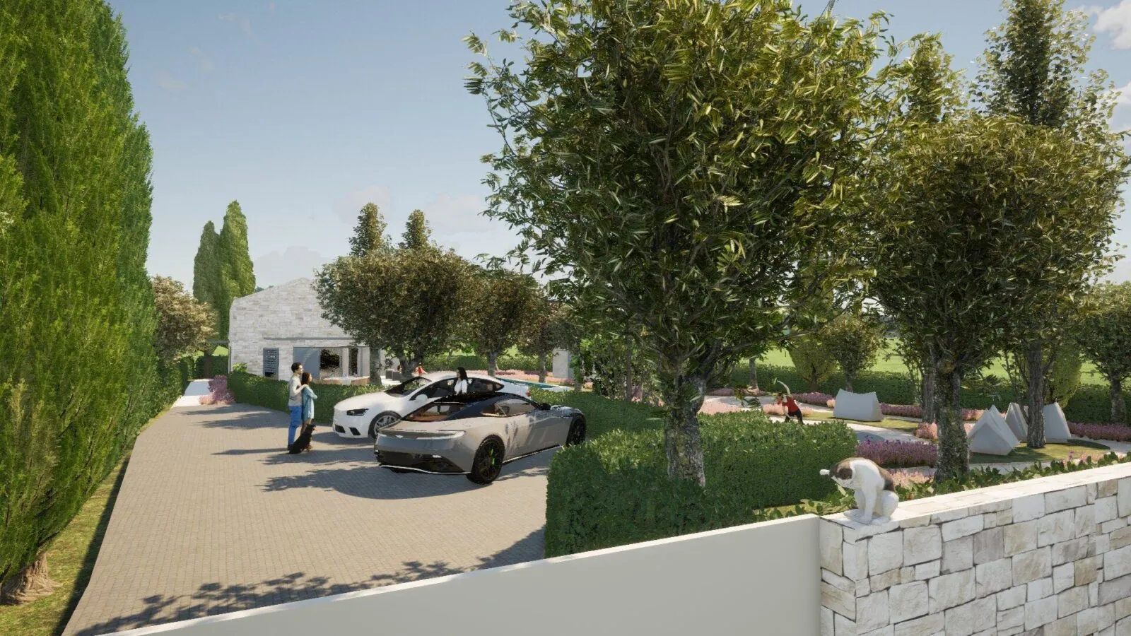 Arhitektonsko projektiranje kuće s bazenom, interijera i okoliša :: VILA MARE - ARHITEKTURA PLUS 