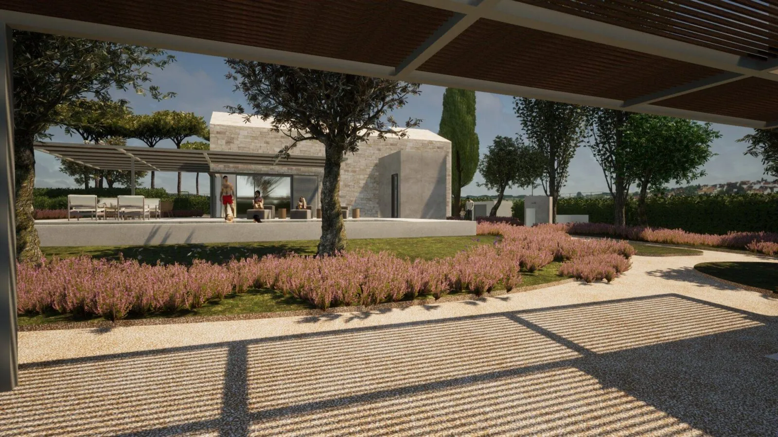 Arhitektonsko projektiranje kuće s bazenom, interijera i okoliša :: VILA MARE - ARHITEKTURA PLUS 
