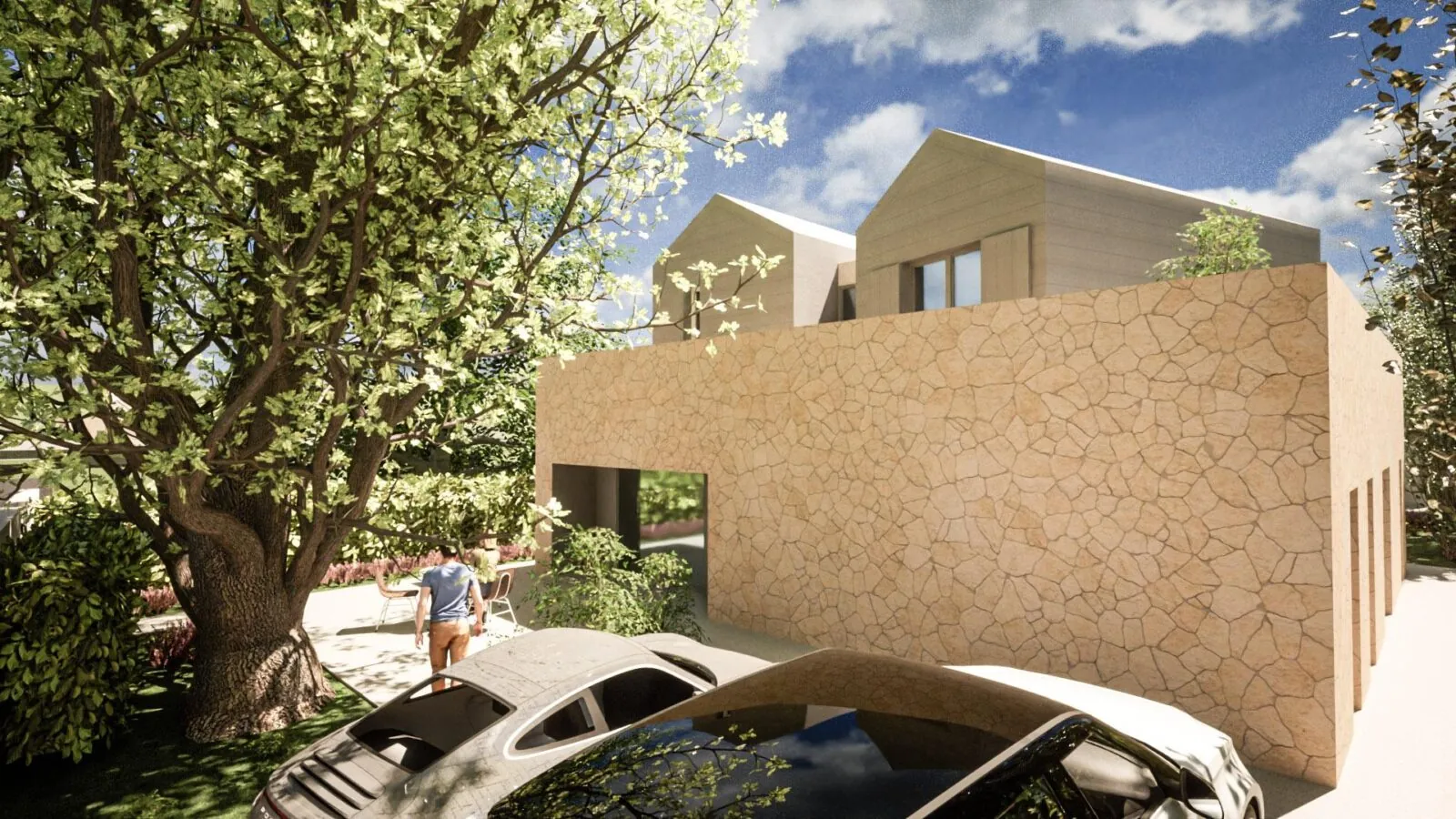 Arhitektonsko projektiranje kuće za odmor s bazenom :: OO2023 - ARHITEKTURA PLUS 