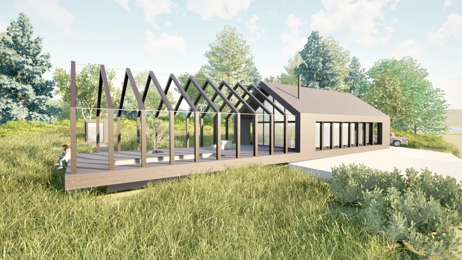 Arhitektonsko projektiranje kuće za odmor s bazenom :: STOLAC - ARHITEKTURA PLUS Arhitektonsko projektiranje kuće za odmor s bazenom :: STOLAC