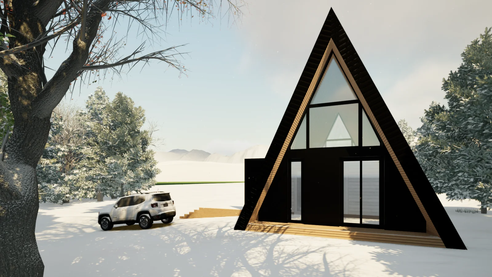 Idejni projekt planinske kuće A+FRAME 2.2 - ARHITEKTURA PLUS 